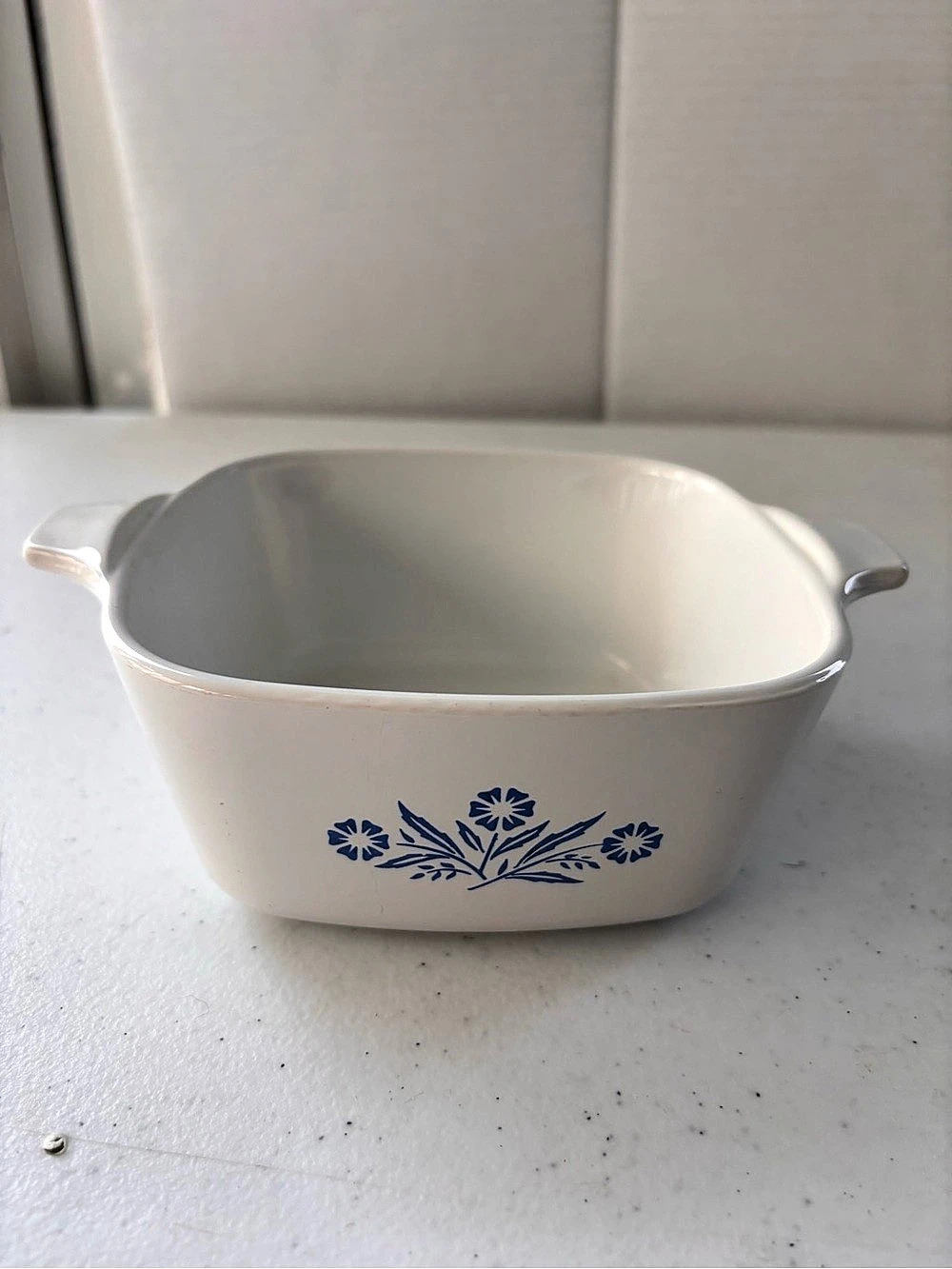 CorningWare Blue Cornflower Square Casserole Dish P43-B White & Blue